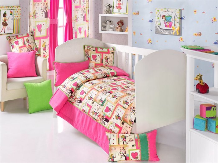 Двойная штора  "весенние каникулы" - купить Шторы по цене 3990 Двойная штора  "весенние каникулы" - купить Шторы по цене 3990