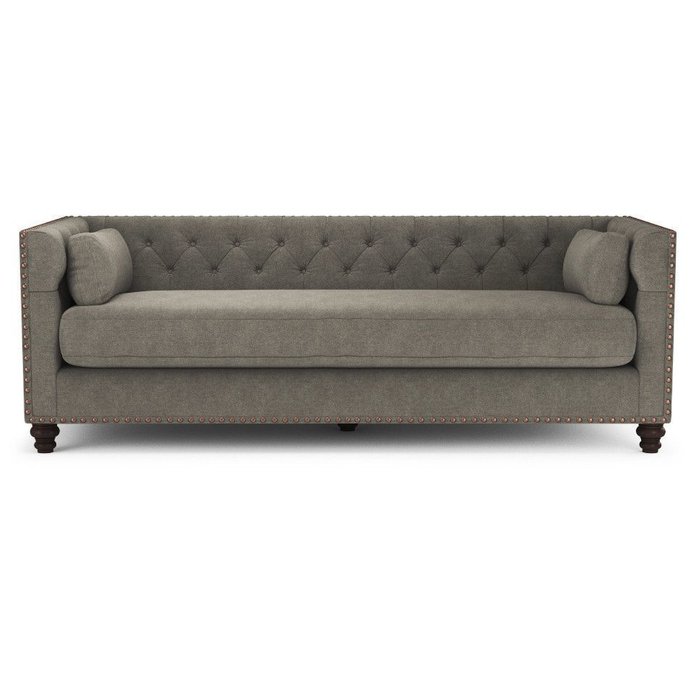 Раскладной диван Chesterfield Florence SFR серого цвета