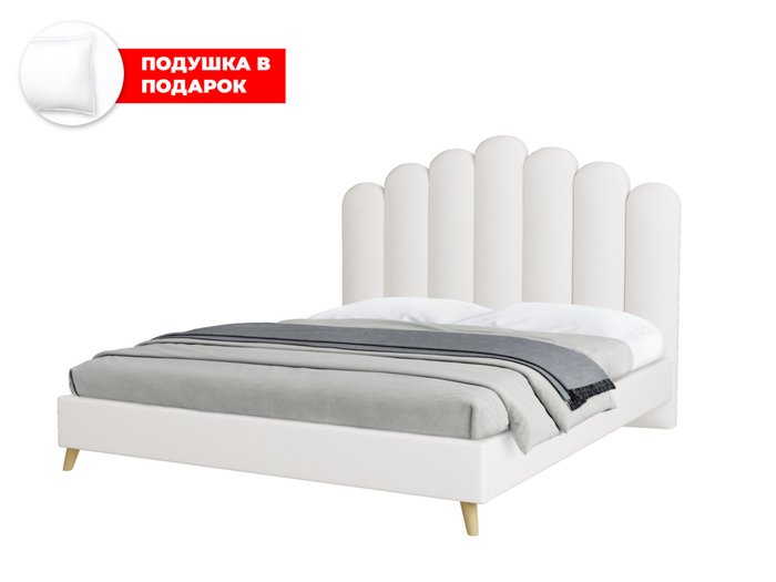 Кровать Lixano 160х200 белого цвета с подъемным механизмом Кровать Lixano 160х200 белого цвета с подъемным механизмом