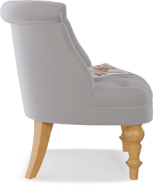 Кресло Мока Bouji Chair Gray на деревянных ножках - лучшие Интерьерные кресла в INMYROOM