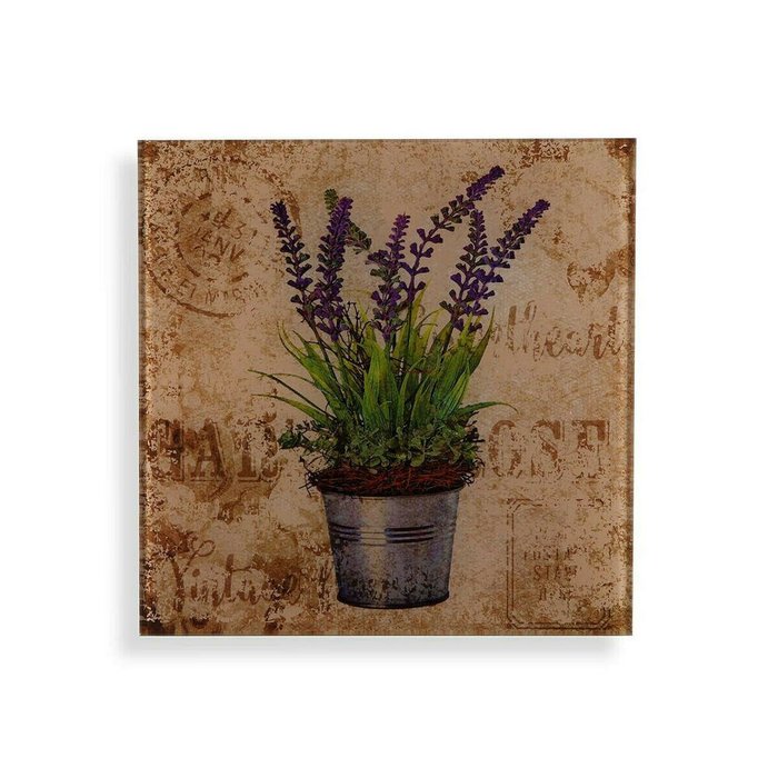 Картина Лаванда Стеклянный 1 x 30 x 30 cm