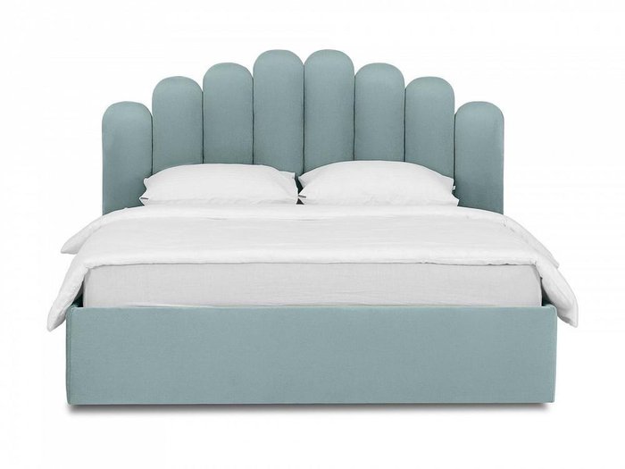 Кровать Queen Sharlotta серо-бирюзового цвета 160х200 с подъемным механизмом - купить Кровати для спальни по цене 93690.0