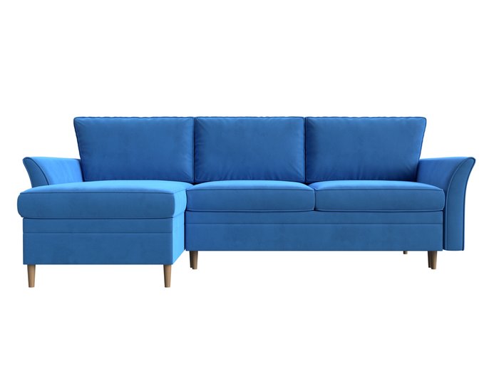 Угловой диван-кровать София голубого цвета левый угол - купить Угловые диваны по цене 62999.0