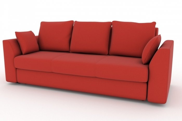 Прямой диван-кровать Belfest красного цвета