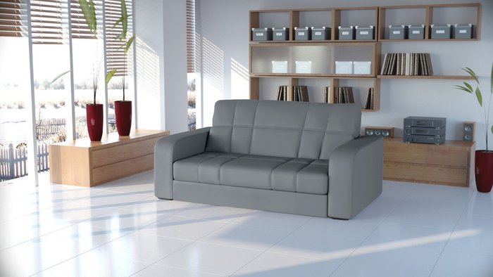 Диван-кровать Дендра S серого цвета 120*200 см - купить Прямые диваны по цене 55400.0
