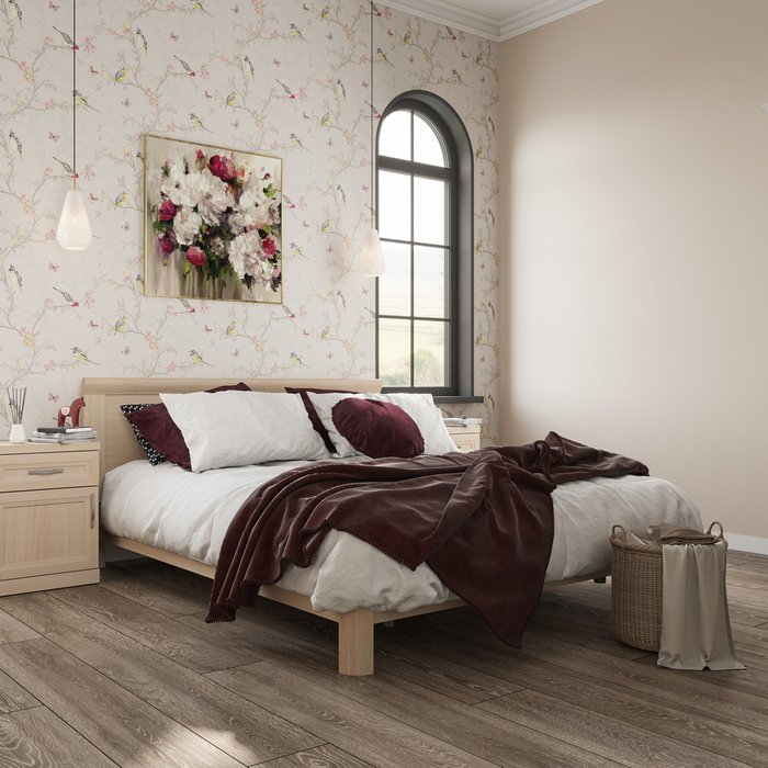 Кровать Магна 160х200 бежевого цвета - купить Кровати для спальни по цене 41598.0