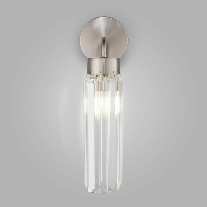 Настенный светильник со стеклянным плафоном 60163/1 никель Gilian - купить Бра и настенные светильники по цене 4410.0