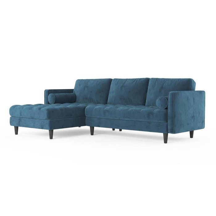 Угловой диван Scott ST синего цвета - купить Угловые диваны по цене 86400.0