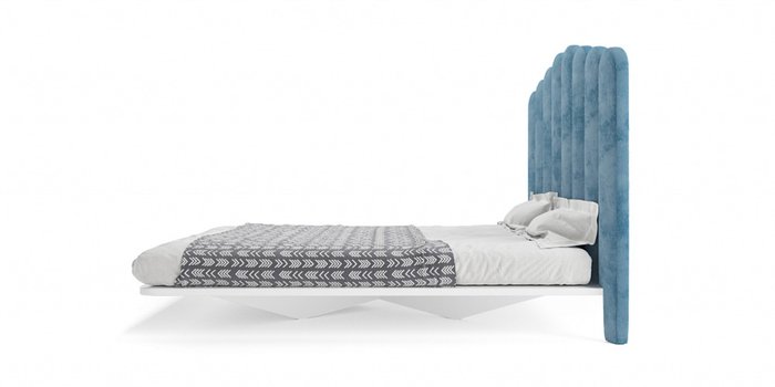 Кровать Пино Нуар 180х200 с изголовьем синего цвета - лучшие Кровати для спальни в INMYROOM