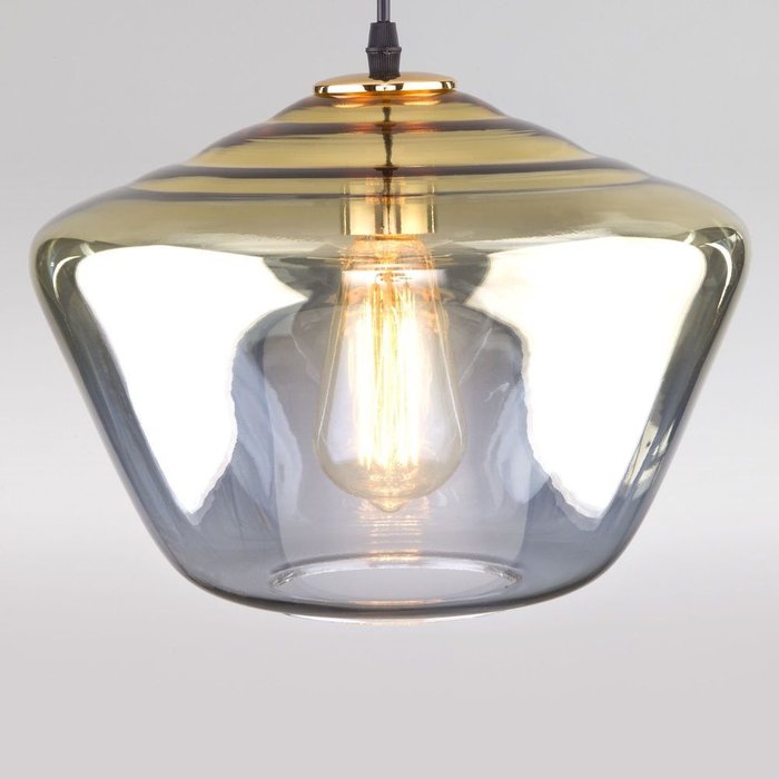 Подвесной светильник со стеклянным плафоном 50199/1 золото Franco - лучшие Подвесные светильники в INMYROOM