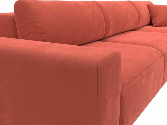 Угловой диван-кровать Лига 036 Классик Лонг кораллового цвета правый угол - купить Угловые диваны по цене 109999.0