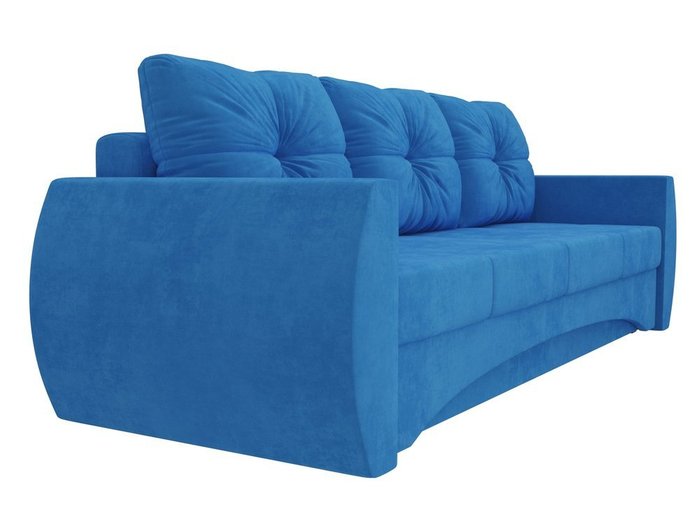 Прямой диван-кровать Сатурн темно-голубого цвета - лучшие Прямые диваны в INMYROOM
