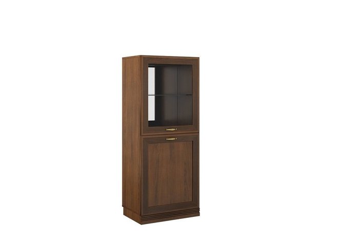 Шкаф-витрина Адажио темно-коричневого цвета - купить Буфеты и серванты по цене 20290.0