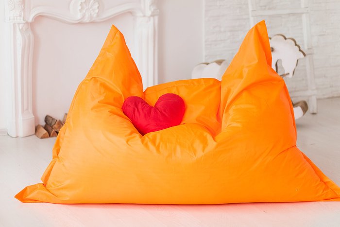 Кресло Подушка оранжевого цвета - купить Бескаркасная мебель по цене 4790.0