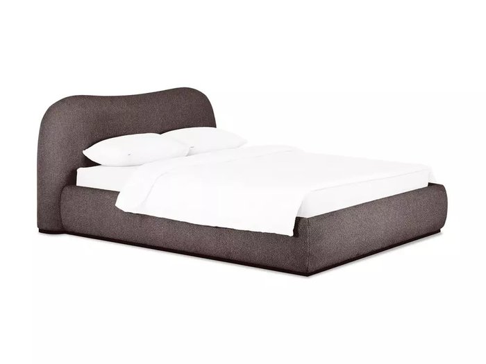 Кровать Patti 160х200 коричнево-серого цвета без подъемного механизма - купить Кровати для спальни по цене 116730.0