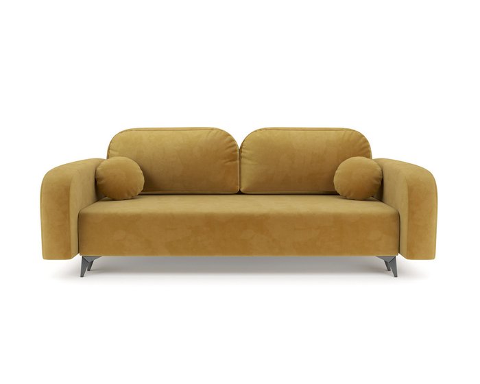 Прямой диван-кровать Цюрих желтого цвета - купить Прямые диваны по цене 40690.0