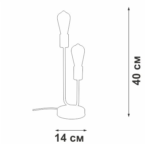 Настольная лампа V3005-1/2L (металл, цвет черный) - купить Настольные лампы по цене 4032.0
