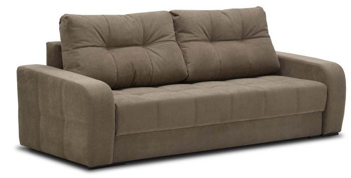 Прямой диван-кровать Вестон 2 коричневого цвета
