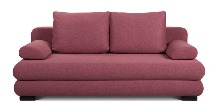Прямой диван-кровать Фабио светло-красного цвета