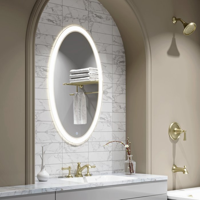 Настенное зеркало Rodeo 60х100 с подсветкой  - лучшие Настенные зеркала в INMYROOM