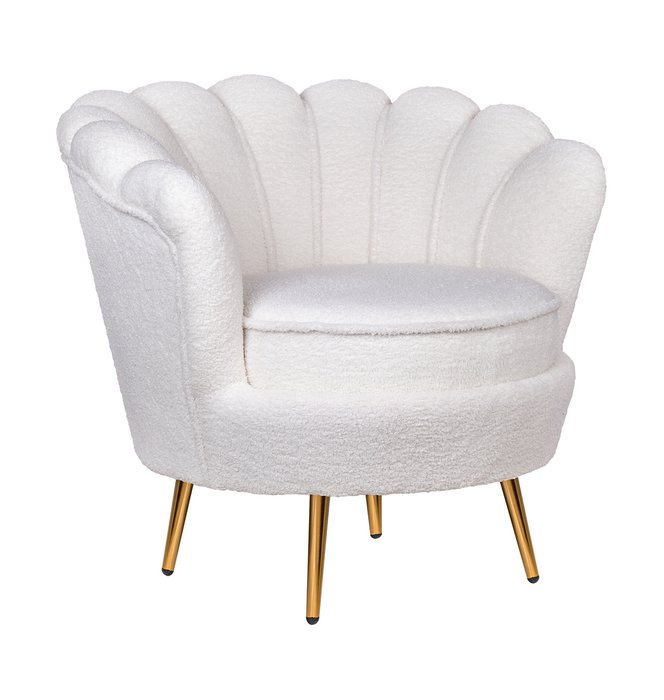 Кресло Pearl boucle светло-бежевого цвета