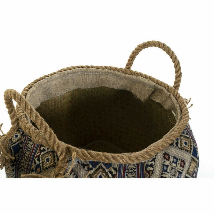 Корзина DKD Home Decor 30 x 30 x 30 cm Натуральное волокно Boho (2 штук) - лучшие Плетеные корзины в INMYROOM