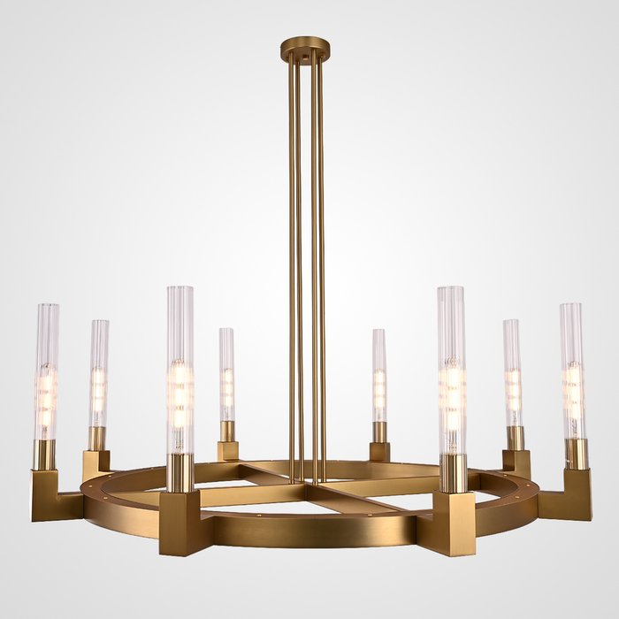 Люстра RH CANELLE Round Chandelier 8 Modern Brass