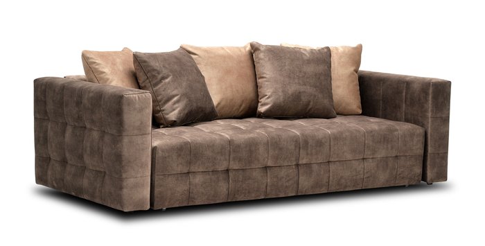 Диван-кровать Жозе коричневого цвета - купить Прямые диваны по цене 47460.0