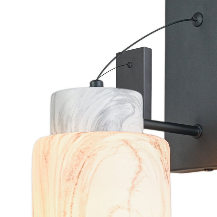 Бра Escada Marfeel 1173/1A E27*60W Black/Marble white - лучшие Бра и настенные светильники в INMYROOM Бра Escada Marfeel 1173/1A E27*60W Black/Marble white - лучшие Бра и настенные светильники в INMYROOM