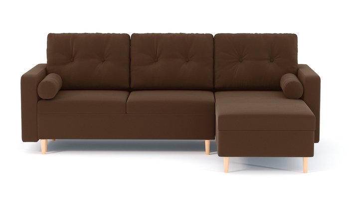 Угловой диван-кровать Палмер коричневого цвета