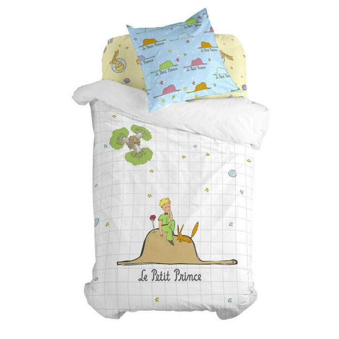 Комплект постельного белья односпальный Le Petit Prince Imagination 140х200 бело-голубого цвета Комплект постельного белья односпальный Le Petit Prince Imagination 140х200 бело-голубого цвета