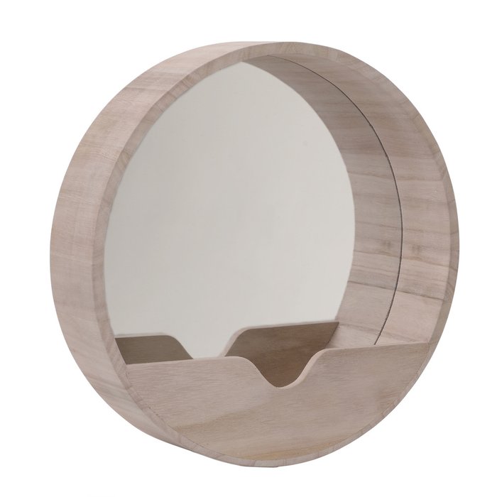 настенное круглое Зеркало в раме из дерева