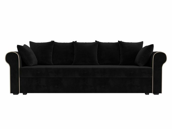 Прямой диван-кровать Рейн черного цвета - купить Прямые диваны по цене 30999.0