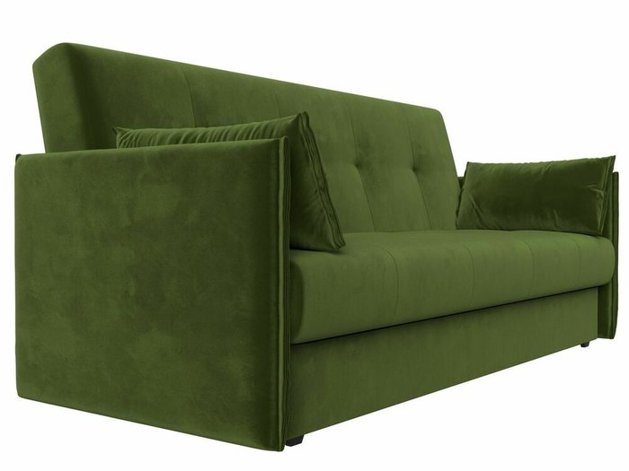 Диван-книжка Лига 018 зеленого цвета - лучшие Прямые диваны в INMYROOM