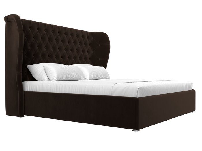 Кровать Далия 160х200 темно-коричневого цвета с подъемным механизмом - лучшие Кровати для спальни в INMYROOM