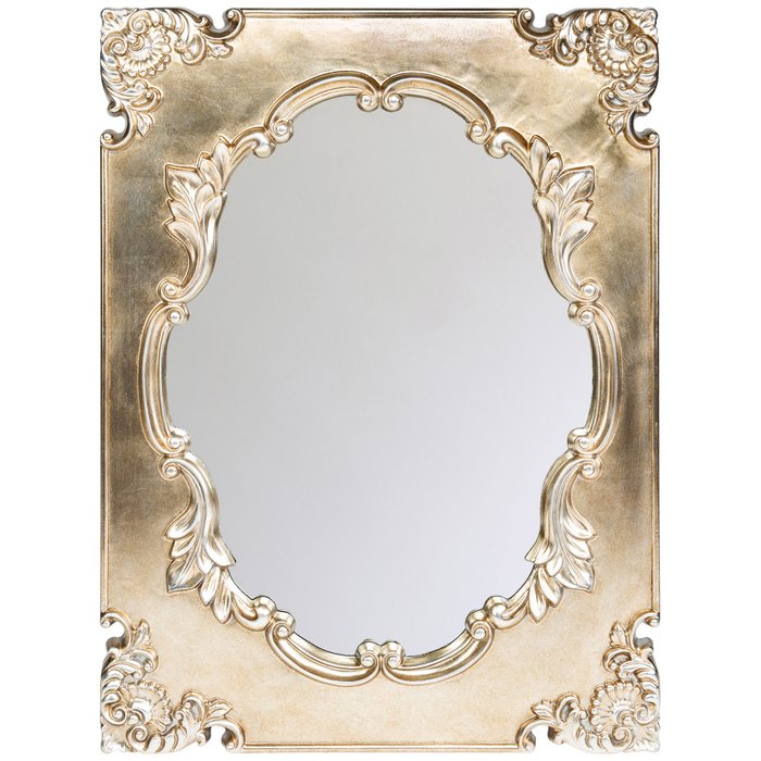 Настенное зеркало Лакост цвета матового золота 