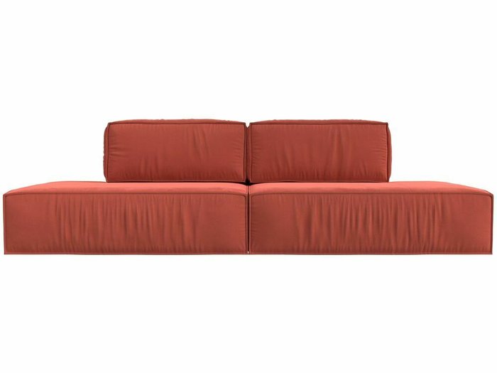 Прямой диван-кровать Прага лофт кораллового цвета - купить Прямые диваны по цене 73999.0
