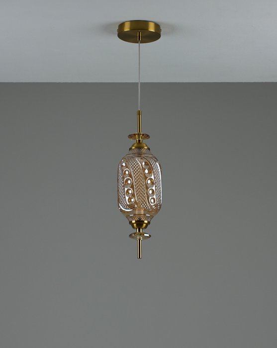 Светильник подвесной светодиодный Tale бронзово-янтарного цвета - лучшие Подвесные светильники в INMYROOM