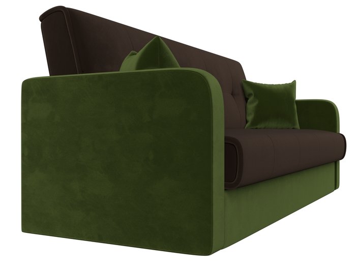 Диван-кровать Надежда зелено-коричневого цвета - лучшие Прямые диваны в INMYROOM