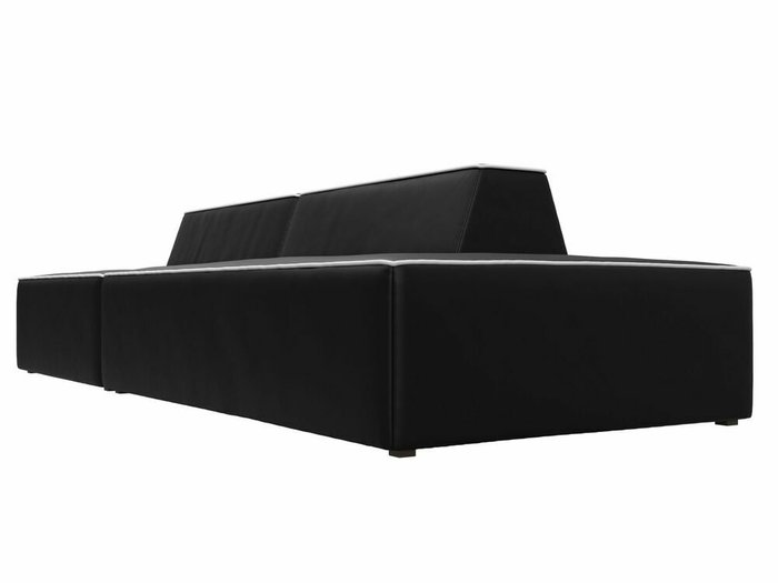 Прямой модульный диван Монс Модерн черно-белого цвета (экокожа) правый - лучшие Прямые диваны в INMYROOM