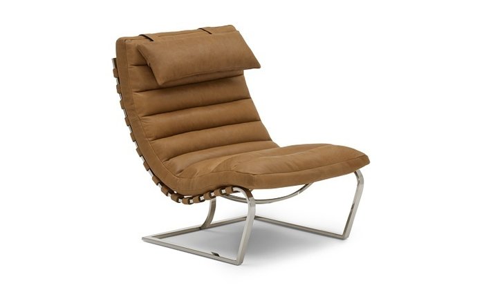 Кресло-лежак коричневого цвета