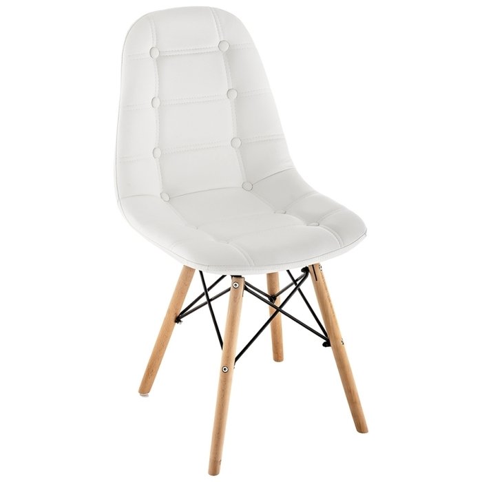 Мягкий стул Kvadro белого цвета