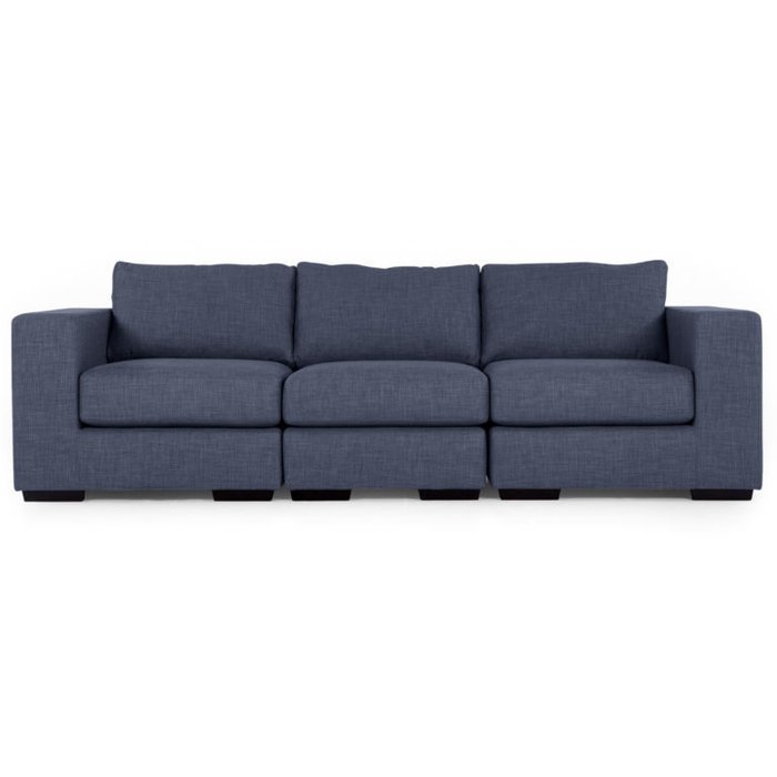 Трехместный раскладной диван Morti синий