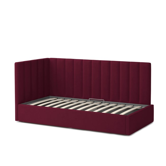 Кровать Меркурий-3 90х200 бордового цвета с подъемным механизмом - купить Кровати для спальни по цене 25680.0
