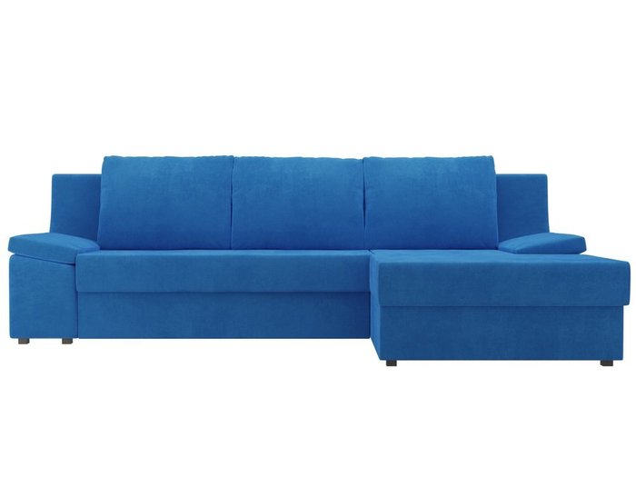 Угловой диван-кровать Челси темно-голубого цвета - купить Угловые диваны по цене 50990.0