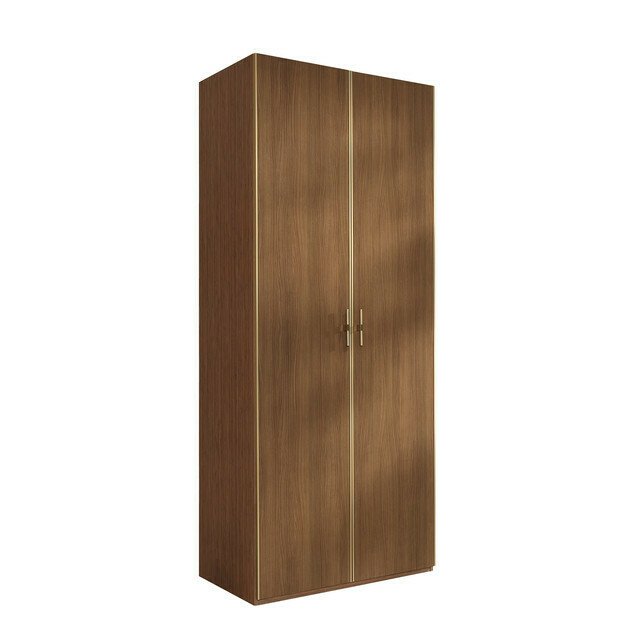 Шкаф для одежды с алюминиевым профилем Palmari коричневого цвета