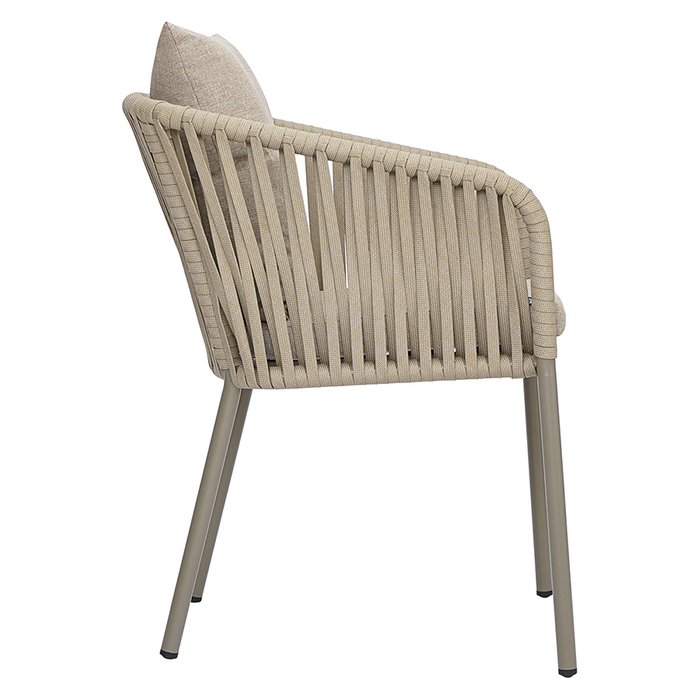 Садовый стул Monyx серо-бежевого цвета - лучшие Садовые стулья в INMYROOM