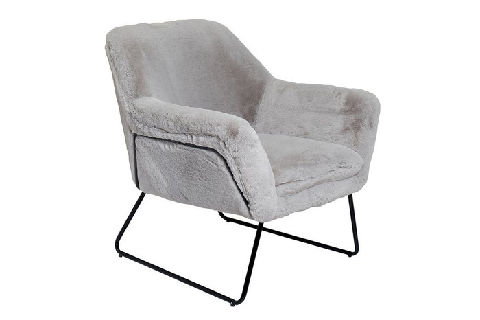 Кресло серого цвета на металлических ножках - купить Интерьерные кресла по цене 58320.0