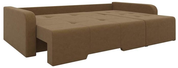 Угловой диван-кровать Манхеттен коричневого цвета - лучшие Угловые диваны в INMYROOM