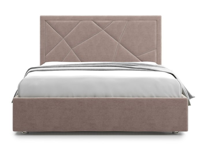 Кровать Premium Milana 3 160х200 светло-коричневого цвета с подъемным механизмом - купить Кровати для спальни по цене 58000.0